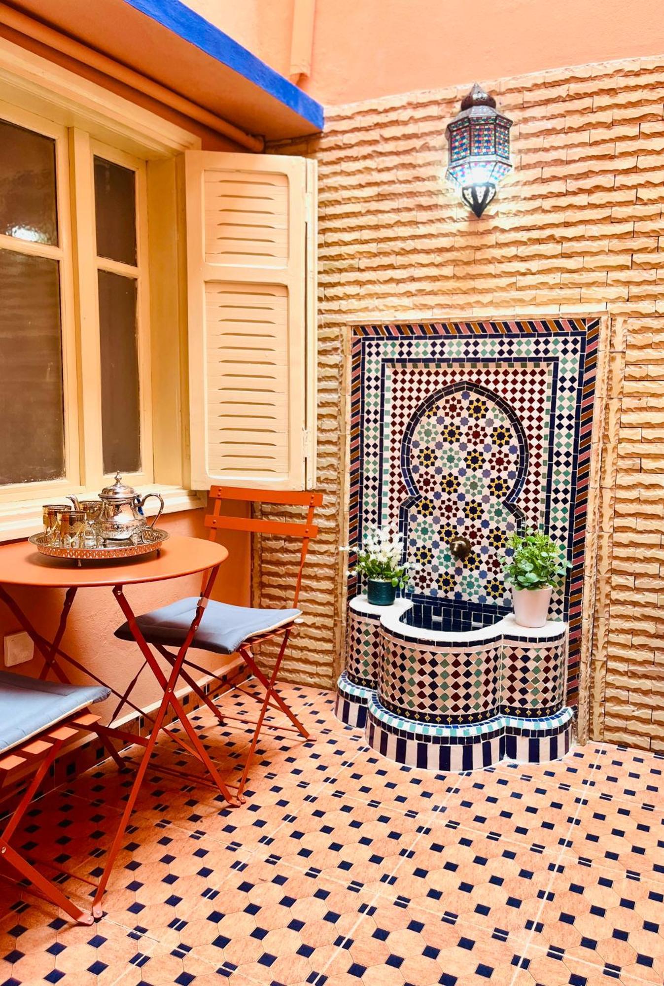 Apartment With Ac, Patio And Rooftop Appartement Climatise Avec Patio Et Toit Terrasse Marrakesh Eksteriør billede